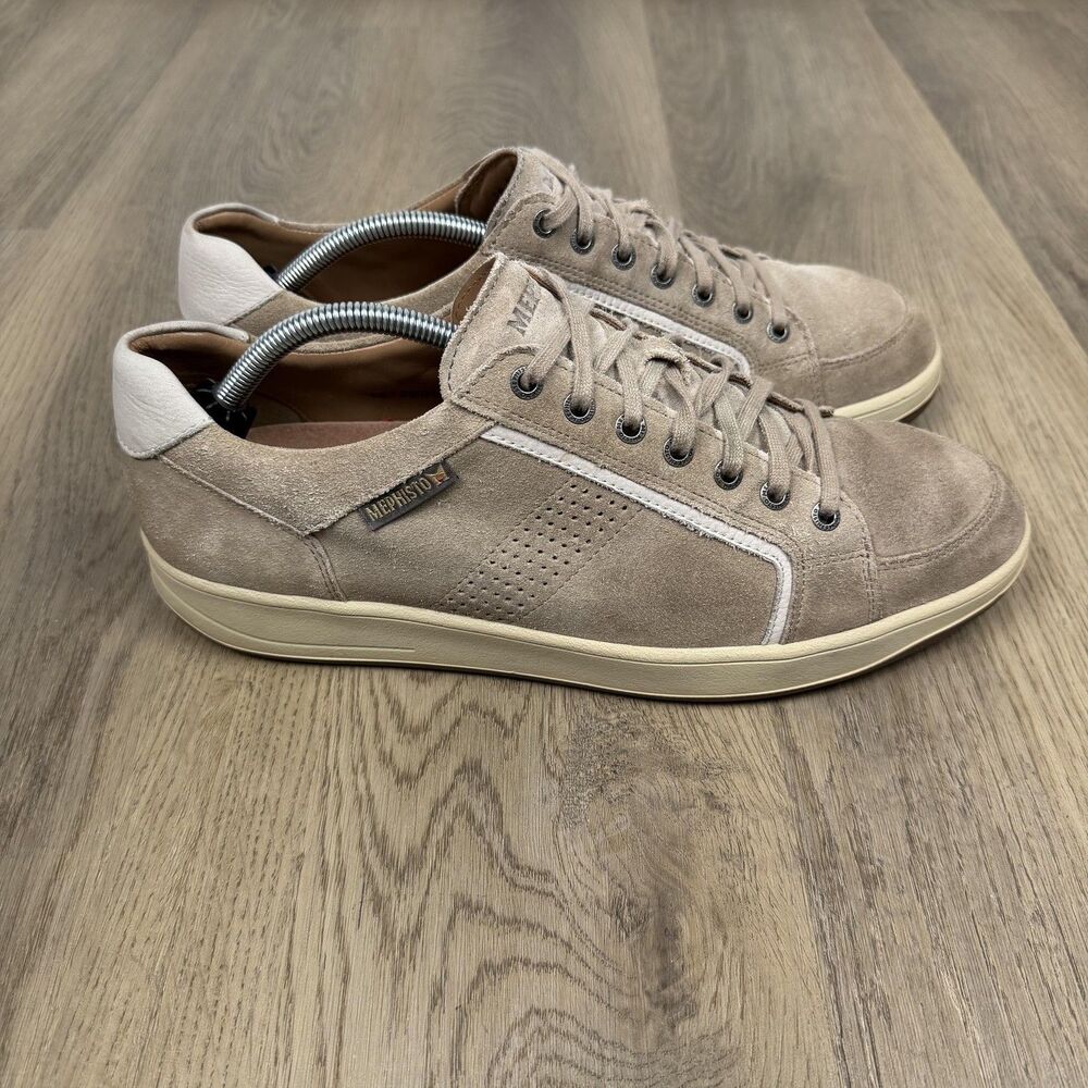 Mephisto City Hiker Shoes Mens Size 11 Beige Suede Comfort Walking Casual